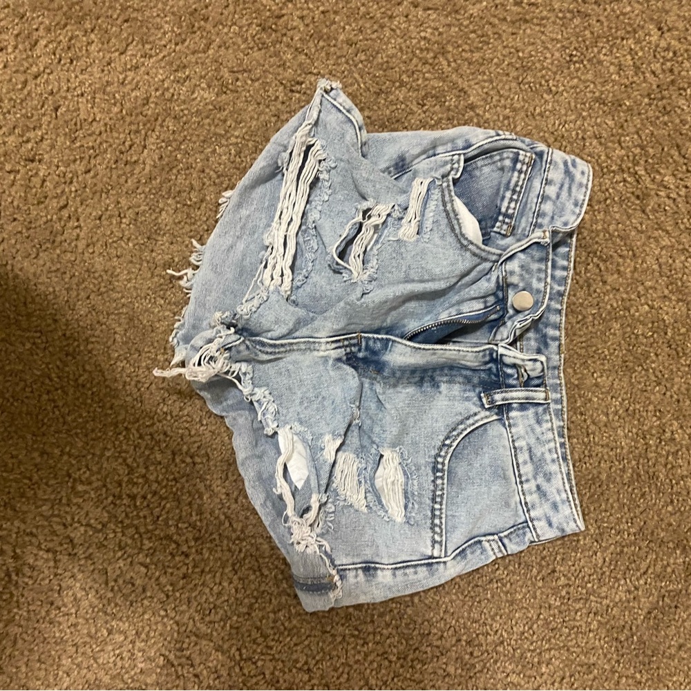 pacsun ripped jean shorts